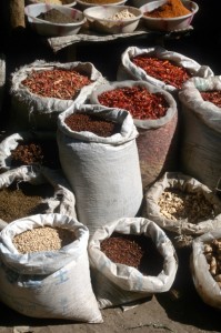 chilies in the Turpan market