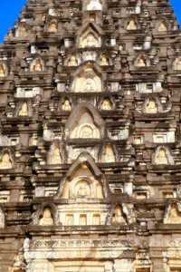 a thousand Buddhas on a stupa tower