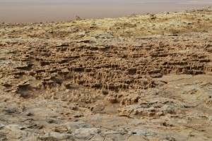 salt erosion on the slopes of Dallol
