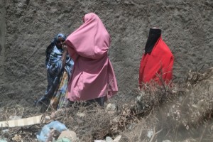 the women in Wajaala, the only source of colour in town