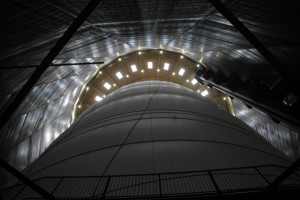 the structure inside the Gasometer
