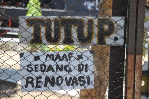 tutup means closed…