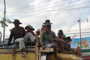 the men of Pulau Madura, on the way to the cattle market