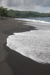 the black beach in Batiputih