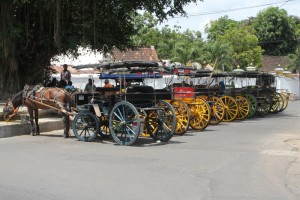 andongs parked in the Kraton