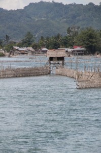 eel traps in the Poso River