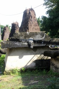 tomb at the entrance of Kampung Tambalar
