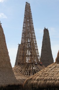 the tallest house under construction in Ratenggaro