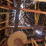 the inside of a tall roof, in Wainyapu