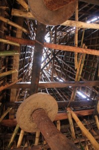 the inside of a tall roof, in Wainyapu