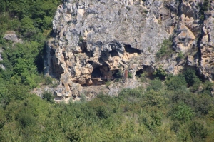 one of the distant rock churches in the Rusenski Lom Nature Park