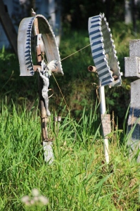metal crosses in the Poienile Izei cemetery