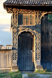 the smaller of two doors, in the gate