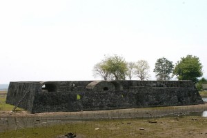 the seemingly heavily restored Indra Patra fort, outside Banda Aceh