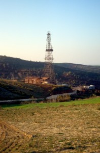 Albanian drilling rig in the Divjake gas field