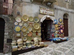 typical tourist shop in Erice