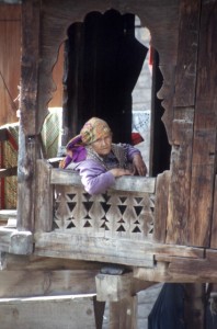 woman keeping an eye on the visitors to the Castle