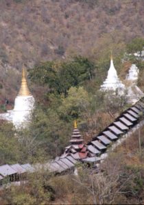 pagodas on Sagaing Hill, and the way to the top