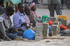 Money changers in the streets of Hargeisa (2)