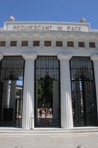 entrance to the Recoleta cemetery