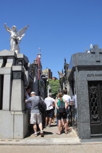 no need for signposting Evita’s tomb, the hordes of tourists will point the way