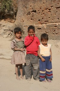 and the local children of Bharatpur