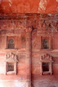 inside, intricately carved niches are presided over by pigeons, these days