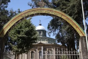 Kidus Gyorgis Church in the Piazza area