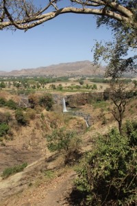 the Blue Nile Falls from a distance