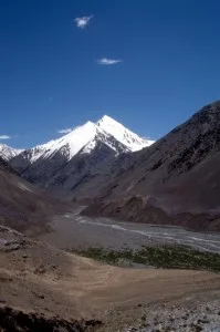 snow-capped mountain along the Karakoram Highway