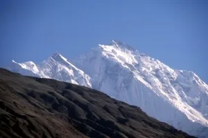 the icy top of Rakaposhi, one of Pakistan’s highest mountains at 7788m