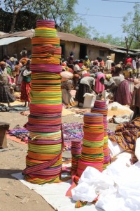 cloth for sale, to finish the typical Konso women’s skirts