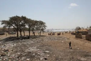 no-man’s land, used as rubbish dump
