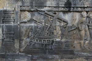 bas-relief of a ship