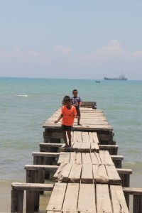 jetty of a fishing village in Pulau Madura