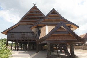 the wooden Bugis palace