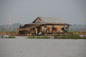 one of the houses in a floating village