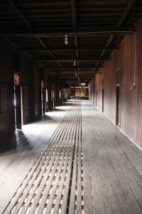 inside, the length of the longhouse is even more impressive