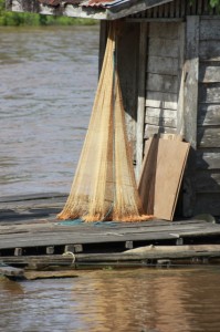 fishing nets drying