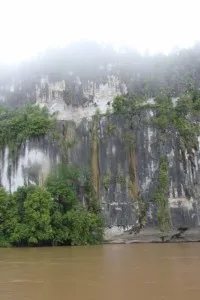 the only piece of real rock we saw along the Mahakam banks