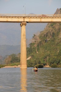 the bridge at Nong Kiauw, the only one across the Nam Ou