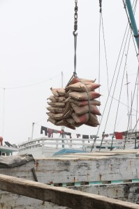 loading of cement bags