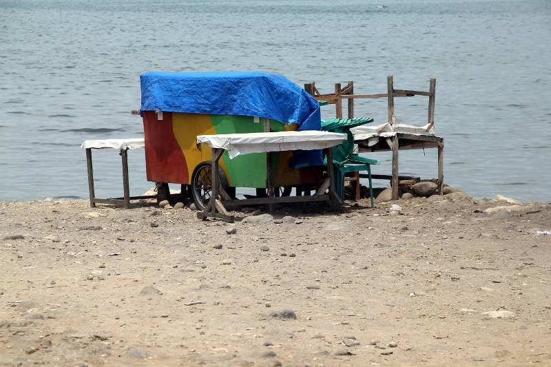 food stall on the Makassar public beach