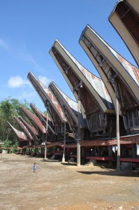row of rice barns in Marante