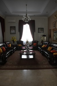reception room inside the Governor’s  Mansion