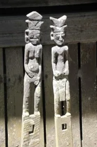 patongs in the longhouse yard