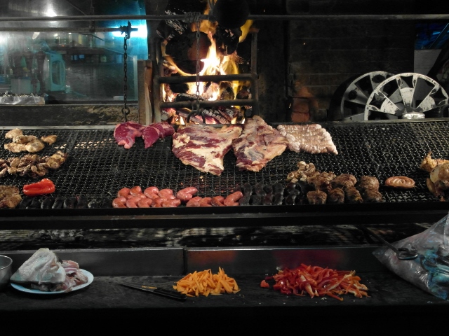 the standard fare at the Mercado del Puerto, ready to be cooked
