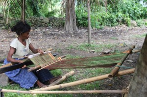 weaving – mostly ikats – happens in almost every village
