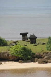 isolated tombs close to the beach in Ratenggaro