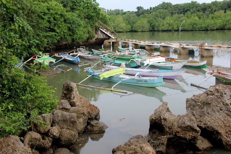 view of the secluded harbour